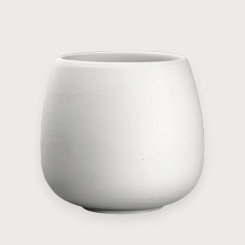 Pękaty kubek bez ucha Amaris - czarka ceramika biskwitowa do malowania