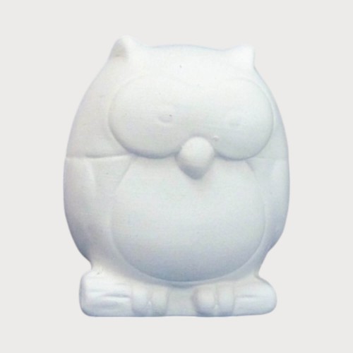 ROWENA – figurka sówka, ceramika biskwitowa, H 6 cm, do malowania