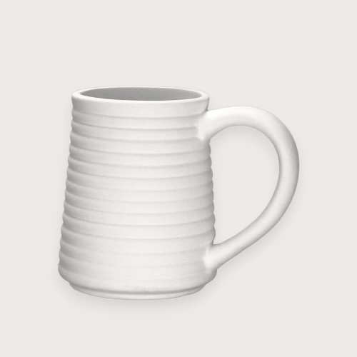 kubek kamionkowy karbowany 490ml biskwit stoneware do malowania