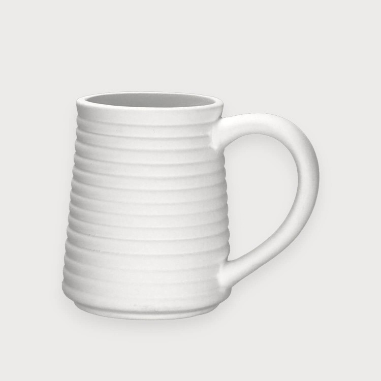 kubek kamionkowy karbowany 490ml biskwit stoneware do malowania