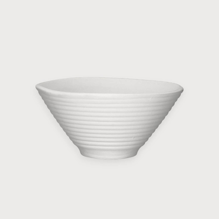 miska kamionkowa karbowana 15cm biskwit stoneware do szkliwienia