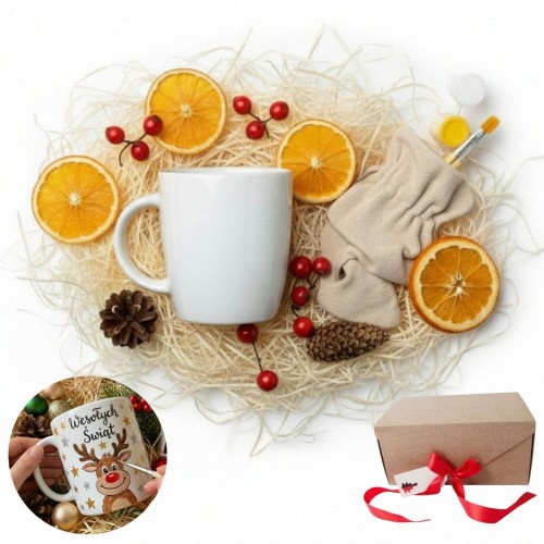 zestaw diy pojedynczy kubek do malowania na prezent