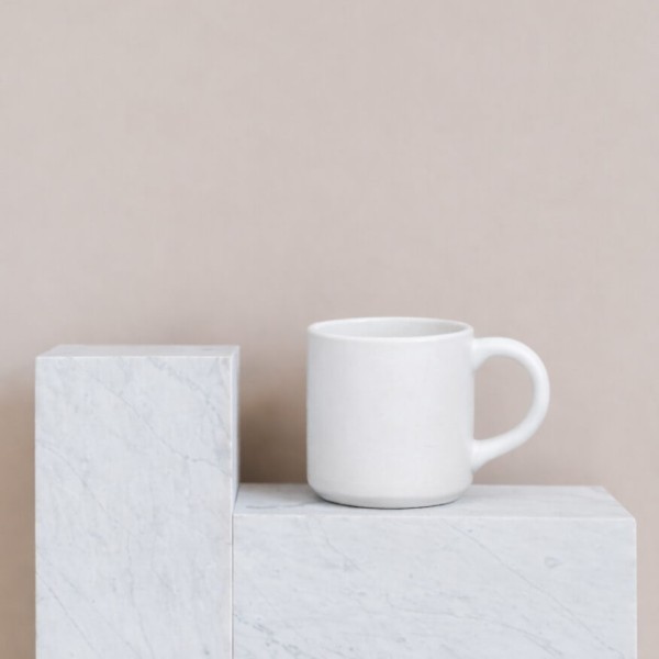 Minimalistyczny kubek z ceramiki biskwitowej do malowania, element zestawu DIY SyntiaDecor